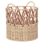 Braided Storage Basket with Elegant Accents | Thrascher
