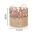Braided Storage Basket with Elegant Accents | Thrascher