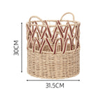 Braided Storage Basket with Elegant Accents | Thrascher