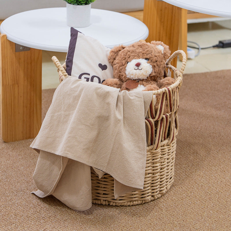 Braided Storage Basket with Elegant Accents | Thrascher