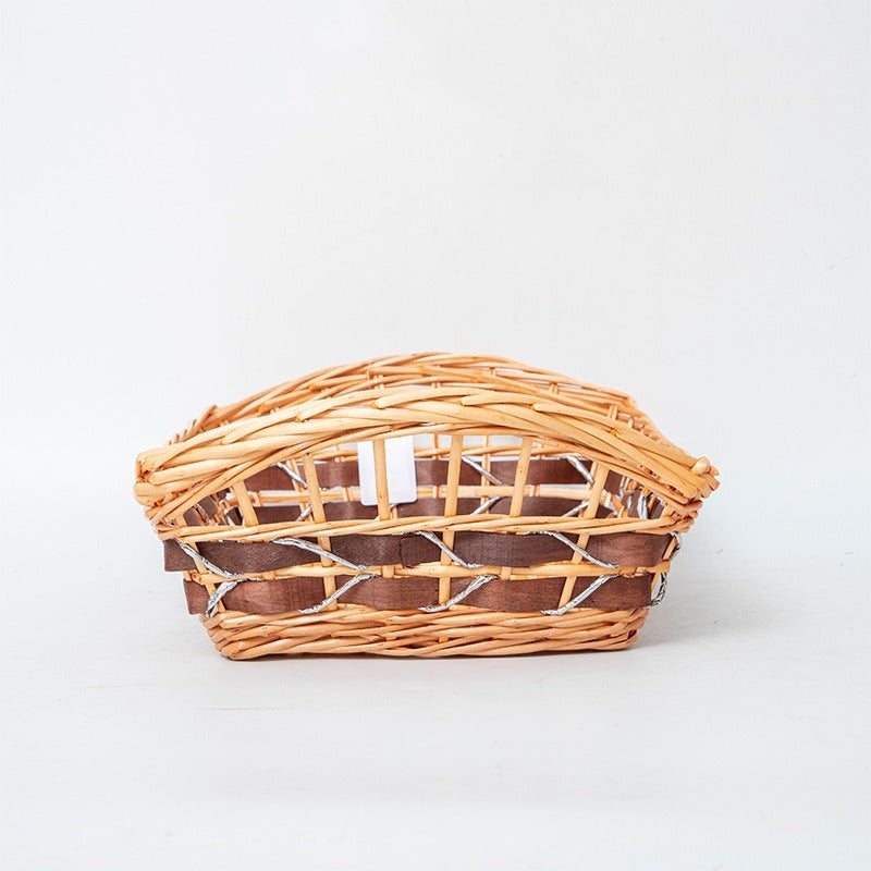 Braided Storage Basket with Elegant Fabric Insert | Thrascher