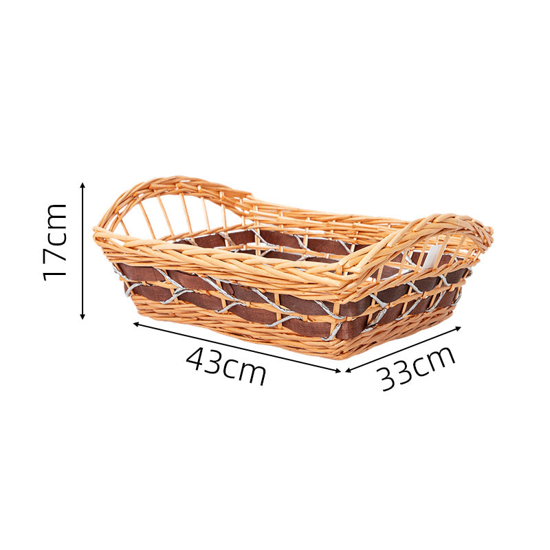 Braided Storage Basket with Elegant Fabric Insert | Thrascher
