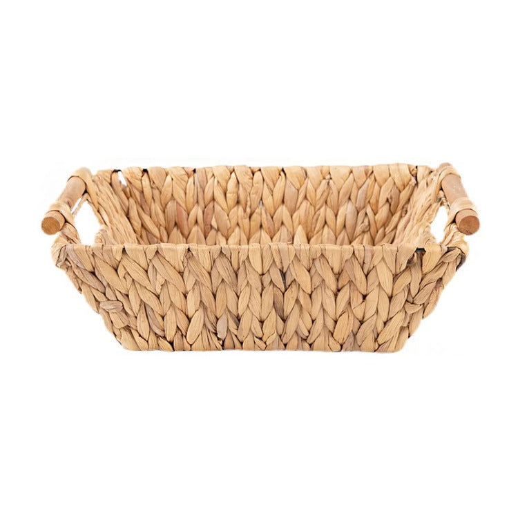 Braided Storage Basket with Wooden Handles | Thrascher
