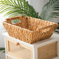 Braided Storage Basket with Wooden Handles | Thrascher