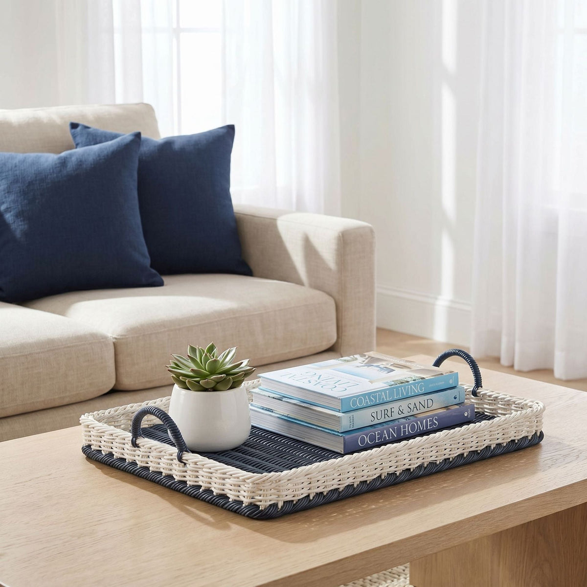 Breakfast Tray Woven Natural Fiber Soft Textile | Thrascher