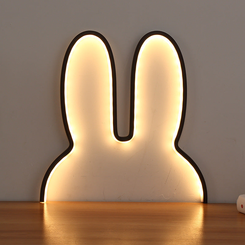 Bunny-Shaped LED Ambient Wall and Table Night Light | Thrascher
