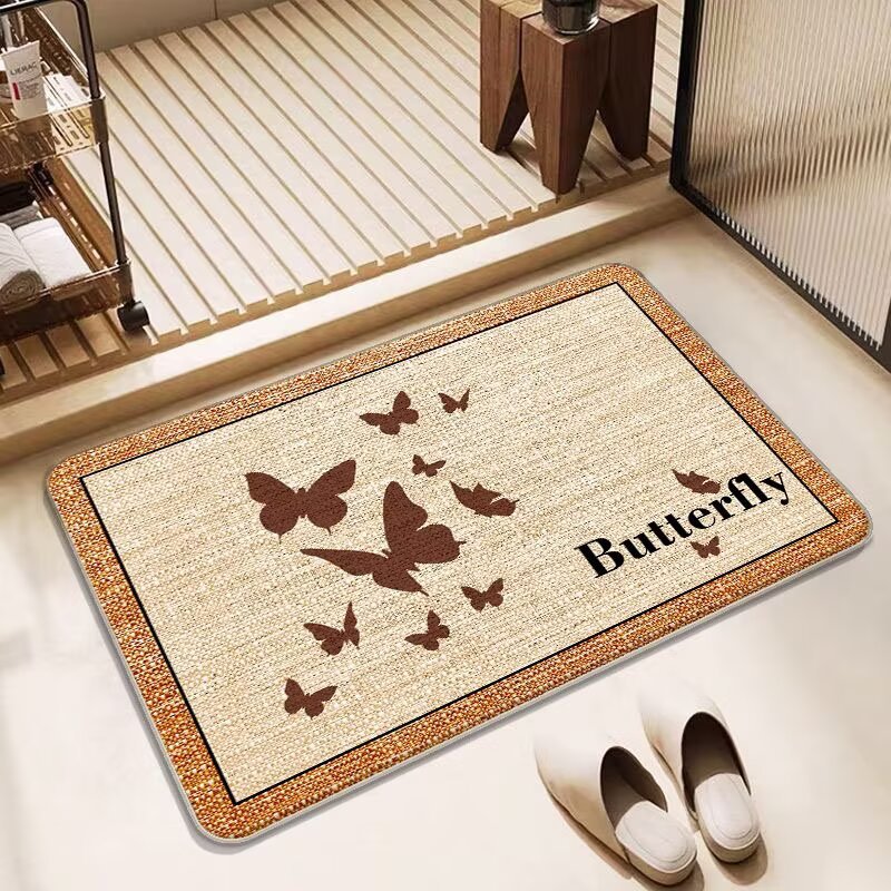 Butterfly-Inspired Decorative Bath Mat | Thrascher