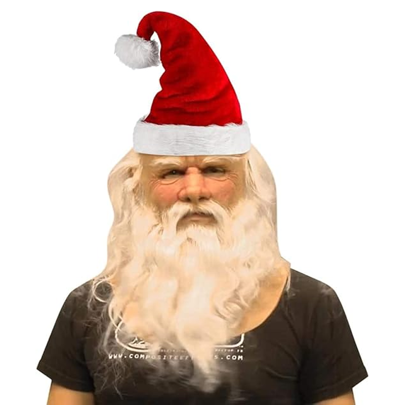 Natural Latex Bearded Costume Mask for Adults, Fits Heads up to 62 cm