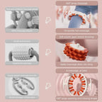 Manual Massage Roller with 360° Rollers, Adjustable Opening and Removable Handle