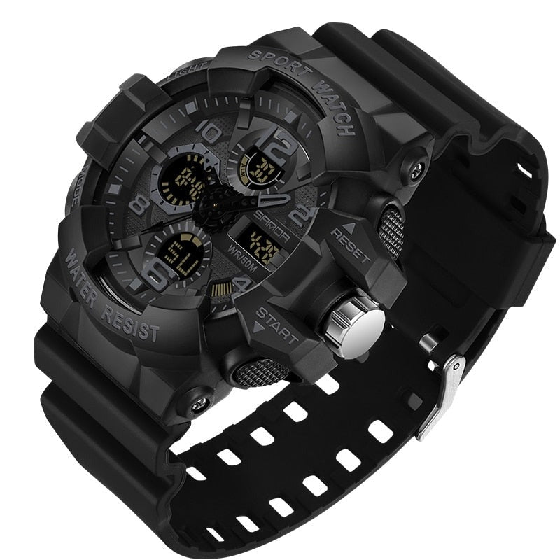 Digital Watch with Resin Case and Band, 54.6 mm Dial