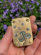 Mini Flower Press, 35 × 50 mm, Silver Sheet and Brass Details