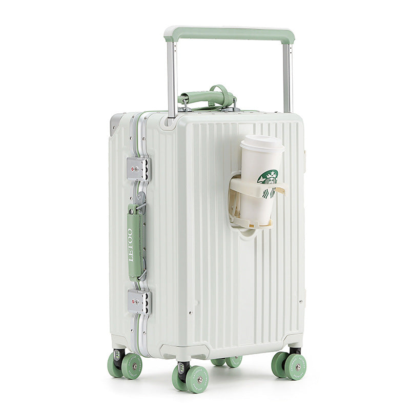 Carry-On Luggage with Cup Holder, Multi-Directional Wheels, view 11