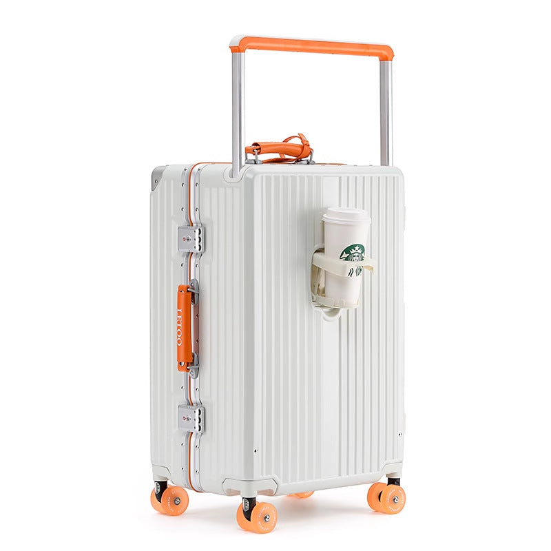 Carry-On Luggage with Cup Holder, Multi-Directional Wheels, view 2