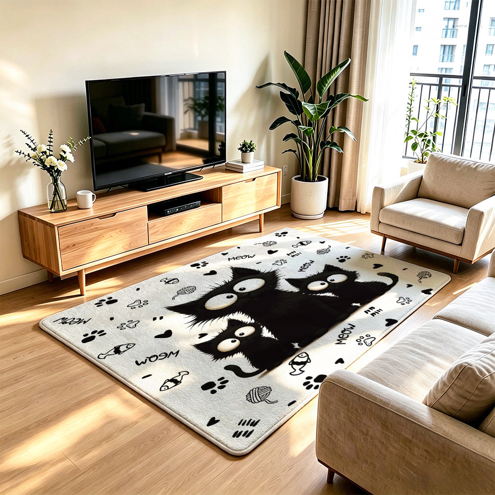 Cartoon Cat Area Rug | Thrascher