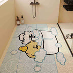 Cartoon Character Themed Bath Mat Soft Textile Non Slip | Thrascher