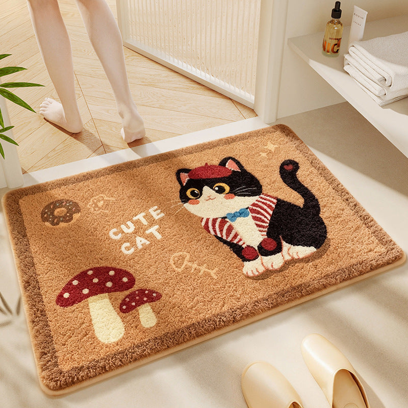 Cartoon Dog-Themed Bath Rug | Thrascher