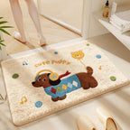 Cartoon Dog-Themed Bath Rug | Thrascher