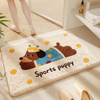 Cartoon Dog-Themed Bath Rug | Thrascher
