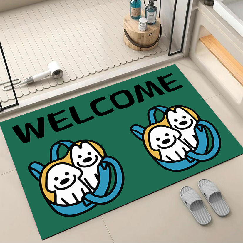 Cartoon Dog-Themed Welcome Mat | Thrascher