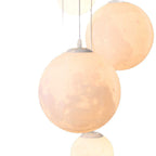 Cascading Glass Globe Pendant Lamp with Wooden Ceiling | Thrascher