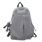 Casual Multi-Pocket School Backpack with Exterior Pockets for Books