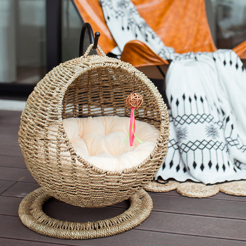 Cat Hammock Woven Natural Fiber | Thrascher