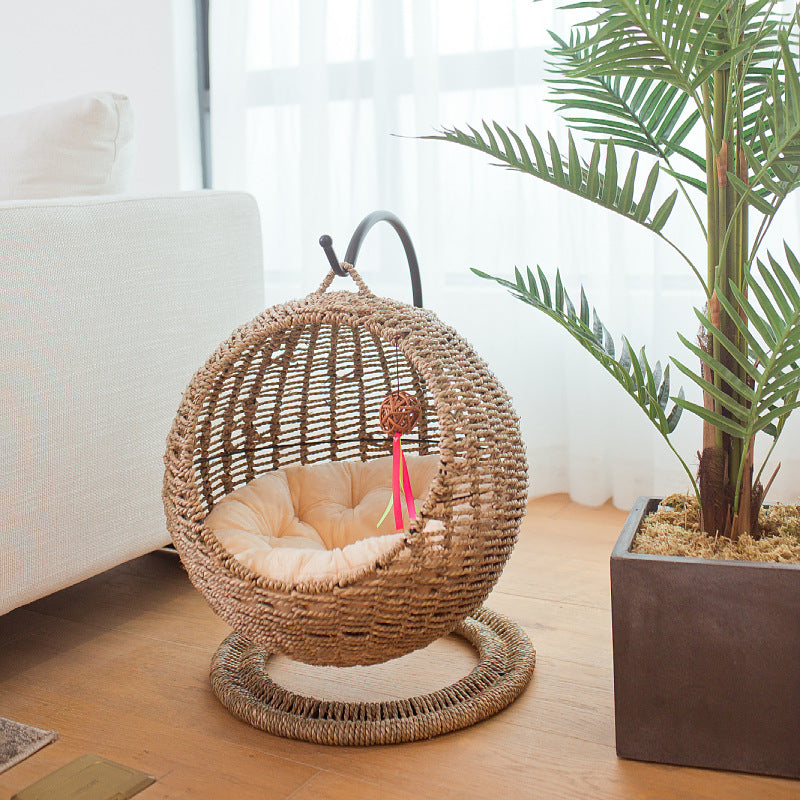 Cat Hammock Woven Natural Fiber | Thrascher