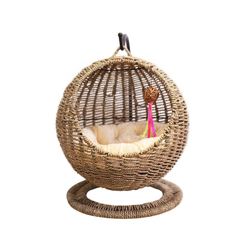 Cat Hammock Woven Natural Fiber | Thrascher