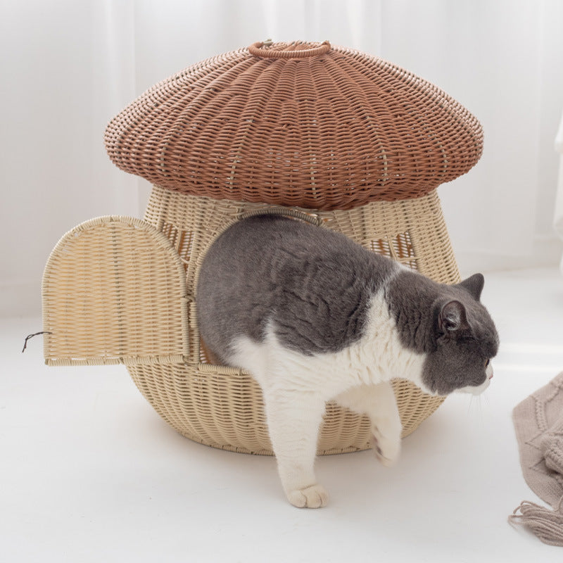 Cat House Woven Natural Fiber | Thrascher