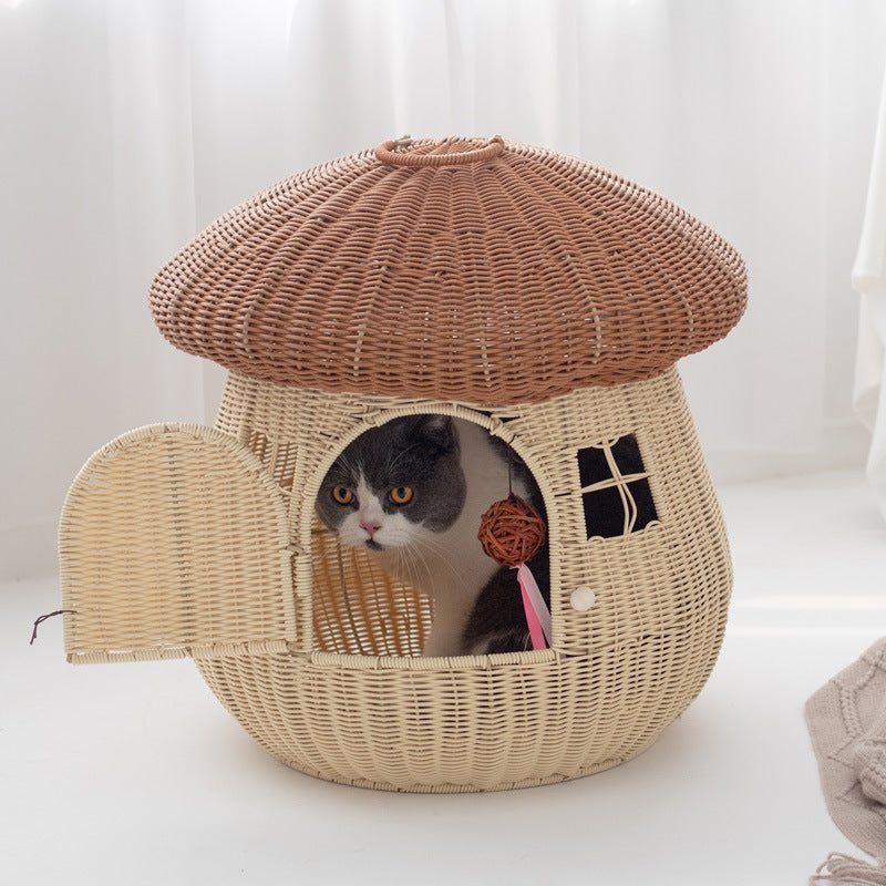 Cat House Woven Natural Fiber | Thrascher