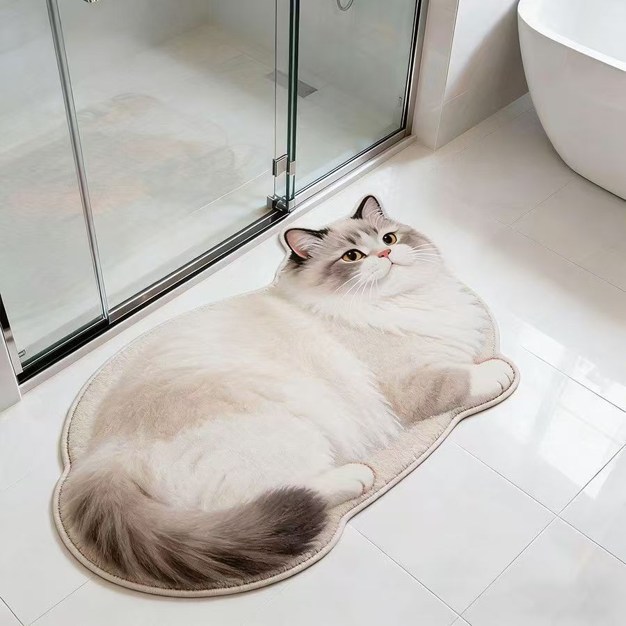 Cat-Shaped Bath Mat | Thrascher
