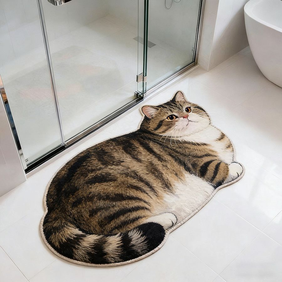 Cat-Shaped Bath Mat | Thrascher