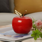 Ceramic Apple Table Lamp with Brass Rod and Metal Base | Thrascher