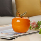 Ceramic Apple Table Lamp with Brass Rod and Metal Base | Thrascher