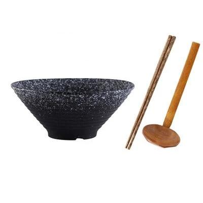 Ceramic Japanese Ramen Bowl, 1100 mL, 20 × 8.2 cm, 3 Colors, 2 Sets, view 6