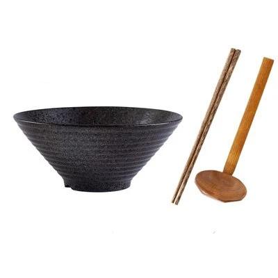 Ceramic Japanese Ramen Bowl, 1100 mL, 20 × 8.2 cm, 3 Colors, 2 Sets, view 7