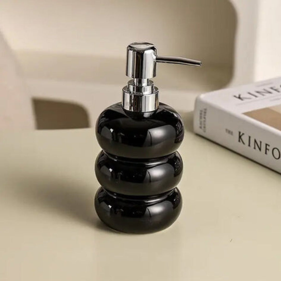 Ceramic Pump Dispenser for Soap, Lotion or Sanitizer, Bathroom or Kitchen