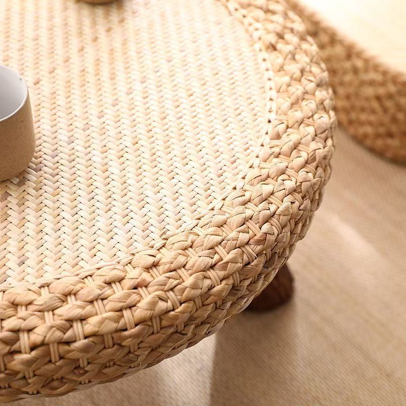 Chair Set Woven Natural Fiber Wood | Thrascher