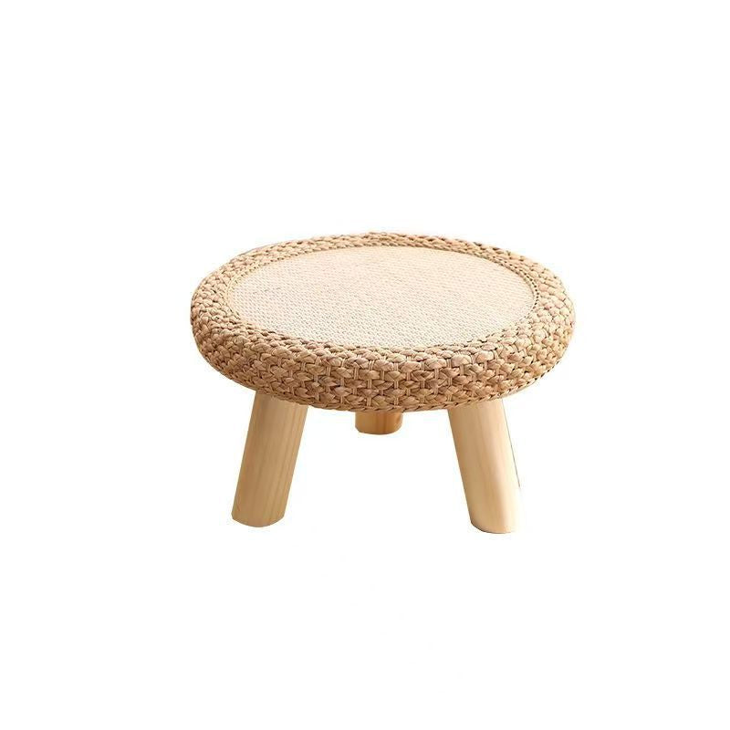 Chair Set Woven Natural Fiber Wood | Thrascher