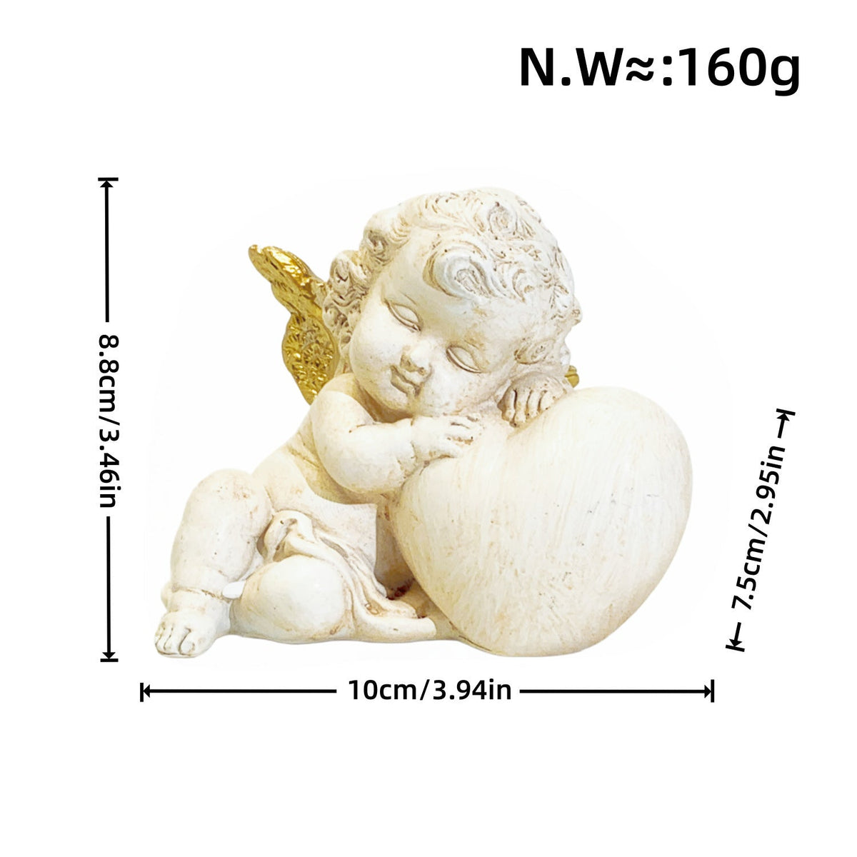 Charming Angel Figure with Heart Motif | Thrascher