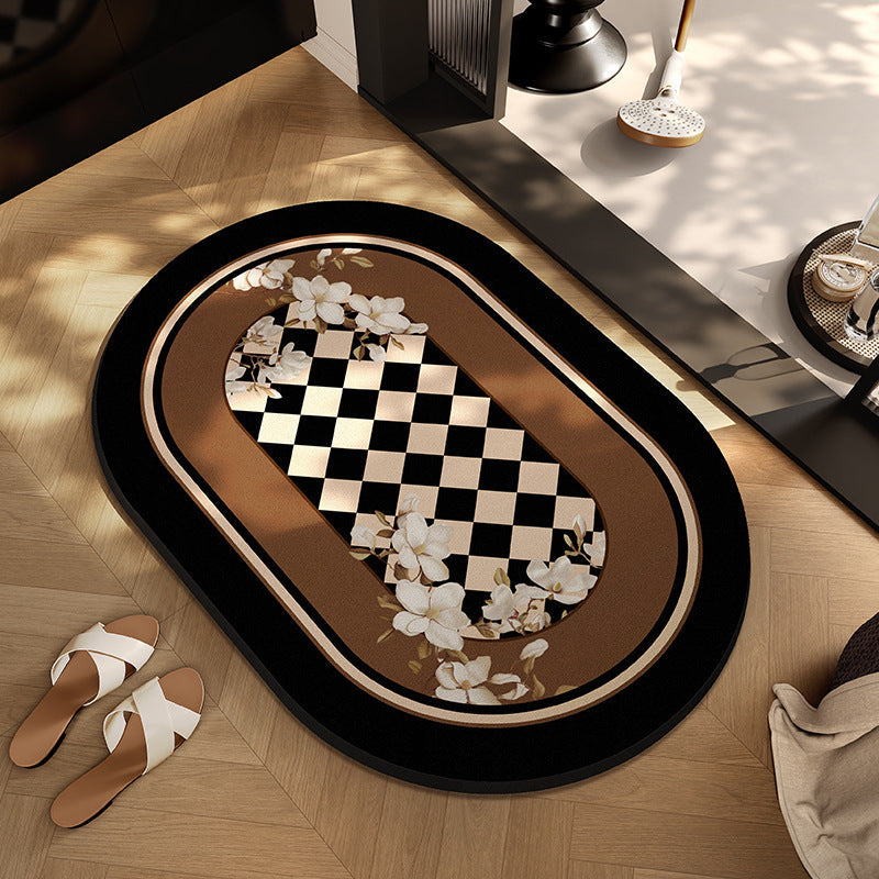 Checkerboard Patterned Entryway Mat | Thrascher