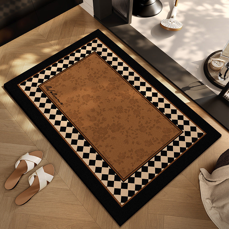 Checkerboard Patterned Entryway Mat | Thrascher