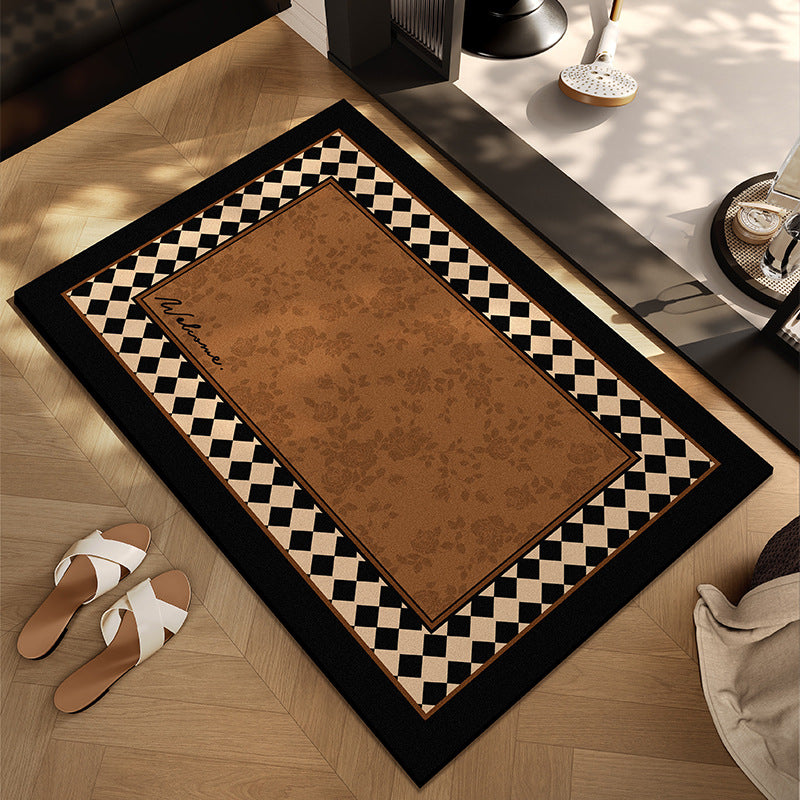 Checkerboard Patterned Entryway Mat | Thrascher
