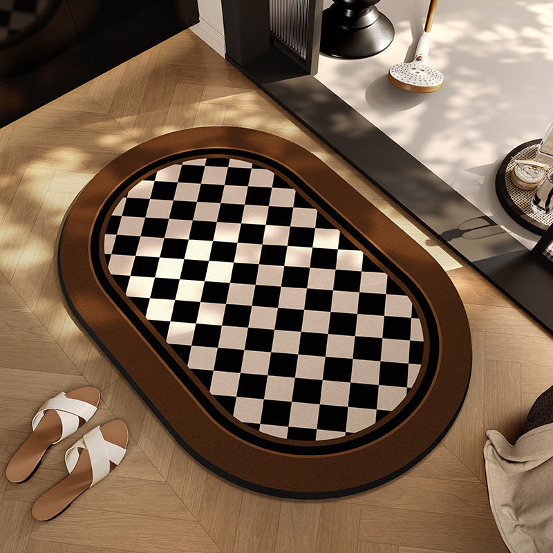 Checkerboard Patterned Entryway Mat | Thrascher