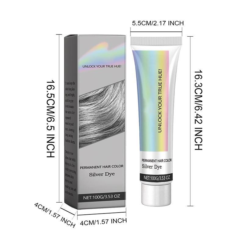 2-in-1 Silver Hair Color with Plant Extracts, Ammonia-Free, 100g
