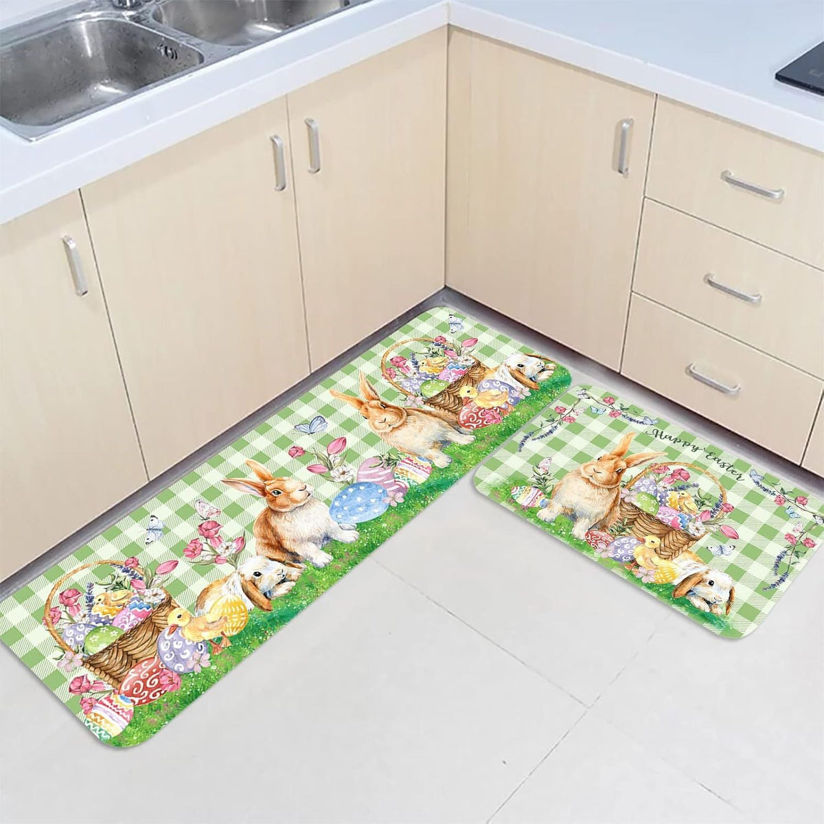 Children's Easter-Themed Kitchen Floor Mat | Thrascher