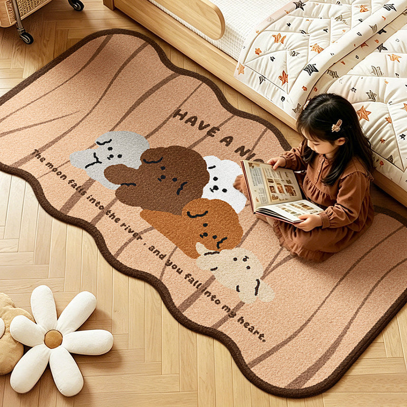 Children's Playful Animal Design Area Rug | Thrascher