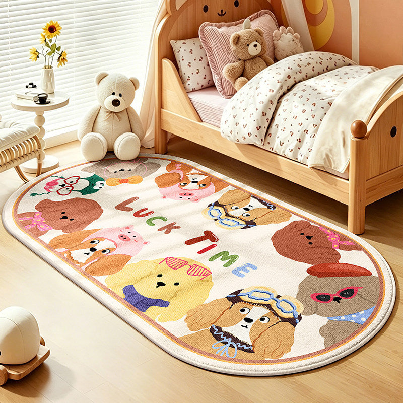 Children's Playful Animal Design Area Rug | Thrascher