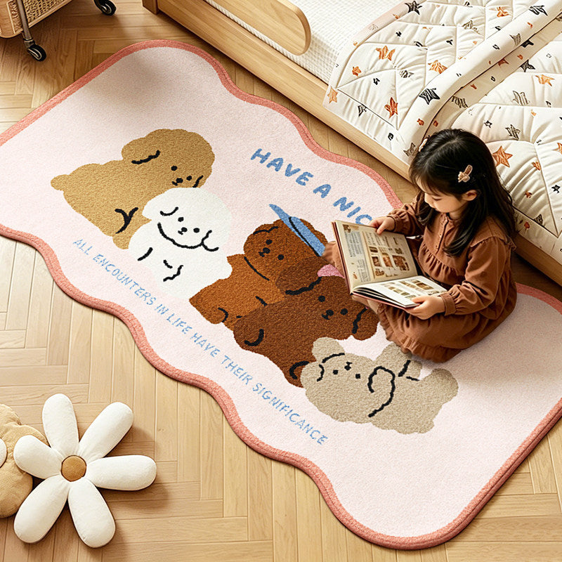 Children's Playful Animal Design Area Rug | Thrascher