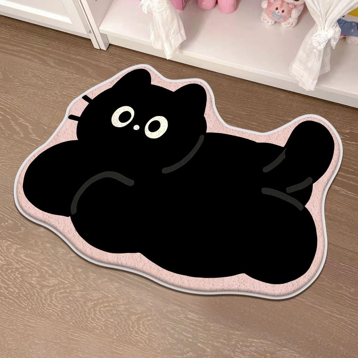 Children's Playful Cat-Shaped Area Mat | Thrascher